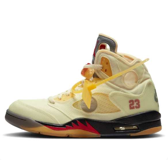 Air Jordan 5 x Off-White SP 'Sail' DH8565-100$170