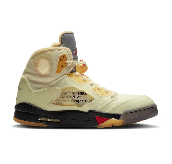 Air Jordan 5 x Off-White SP 'Sail' DH8565-100$170
