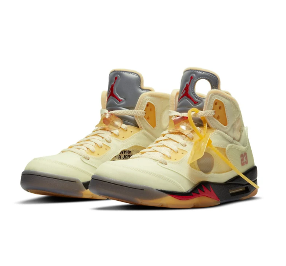 Air Jordan 5 x Off-White SP 'Sail' DH8565-100$170