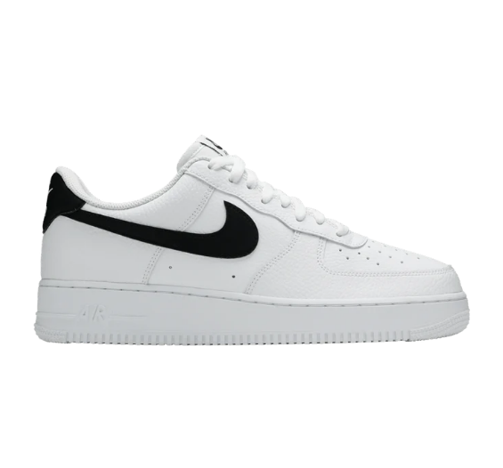 Nike Air Force 1 Low '07 White Black Pebbled Leather $148