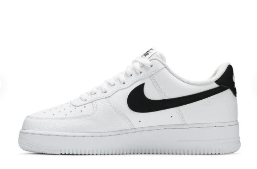 Nike Air Force 1 Low '07 White Black Pebbled Leather $148