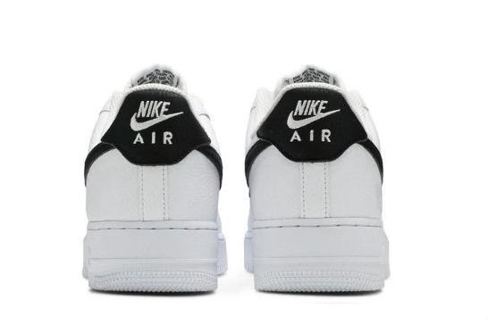 Nike Air Force 1 Low '07 White Black Pebbled Leather $148