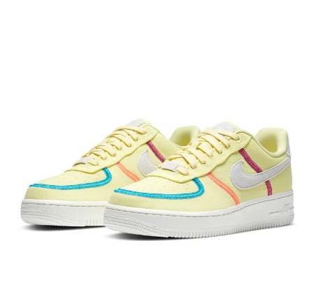 (WMNS) Nike Air Force 1 '07 Low LX 'Stitched Canvas - Life Lime'